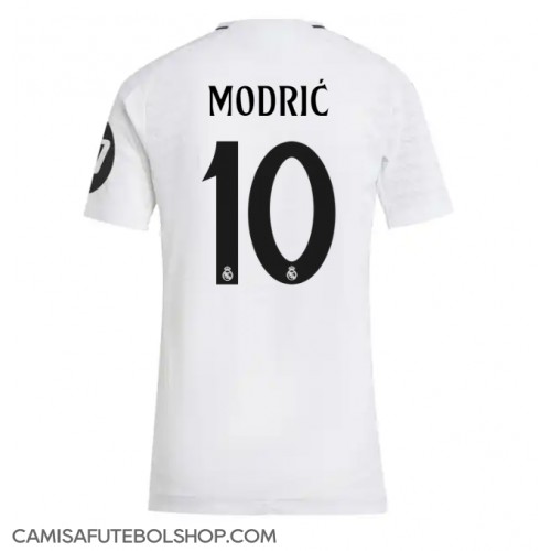 Camisa de time de futebol Real Madrid Luka Modric #10 Replicas 1º Equipamento Feminina 2024-25 Manga Curta